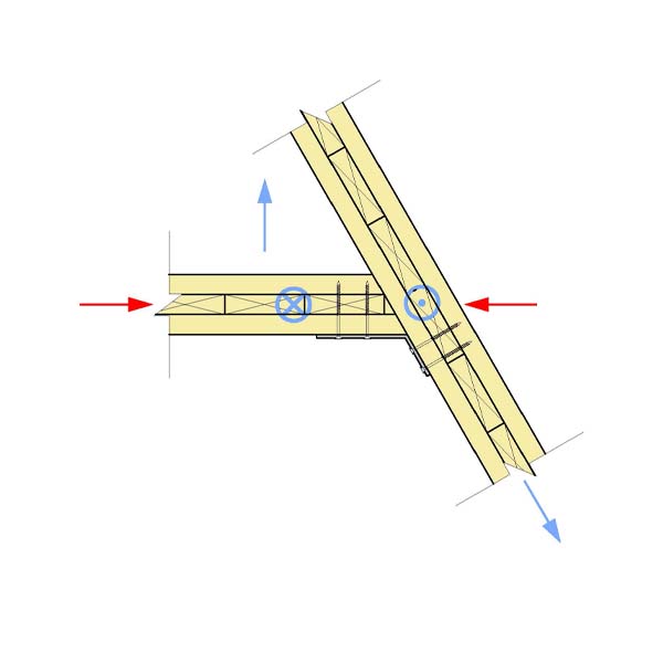 02.C - Roof Panel Bears on Wall - Platform w Bracket