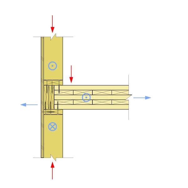 02.E - Floor Panel Bears on Wall - Platform with Fire-retardant-treated Walls