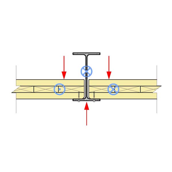 02.F - Panel Bears on Bottom Flange of Steel Beam