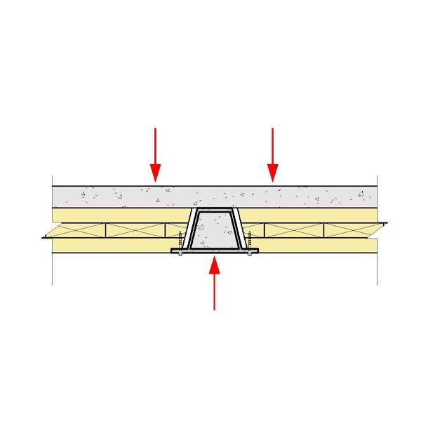 02.F - Panel Bears on Proprietay Composite Steel Support