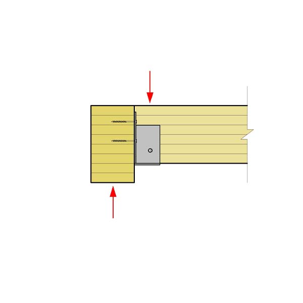 03.A - Beam Bears on Steel Bearing Seat with Side Plates (Bucket)