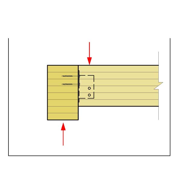 03.A - Beam Connected to Girder with Concealed Face-mounted Knife Plate Connector