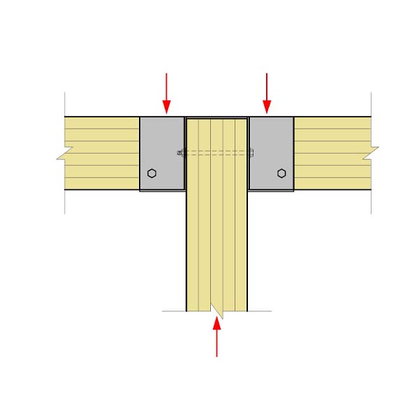 03.B - Multiple Beams Bear on Combined Bearing Plate & Beam Hanger