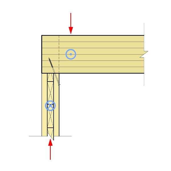 03.C - Beam Bears on Mass Timber Wall Panel at Pocket