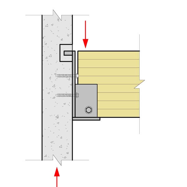 03.D - Beam Perpendicular to Wall Connected to Face of Wall with Top Bearing