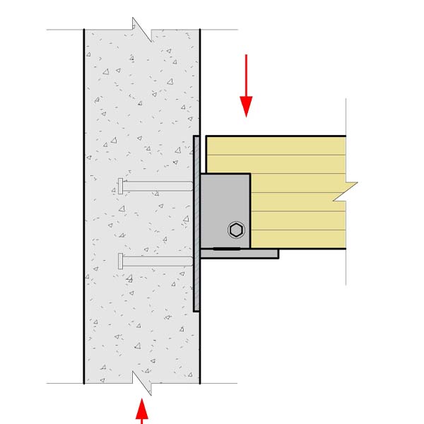 03.D - Beam Perpendicular to Wall Connected to Face of Wall