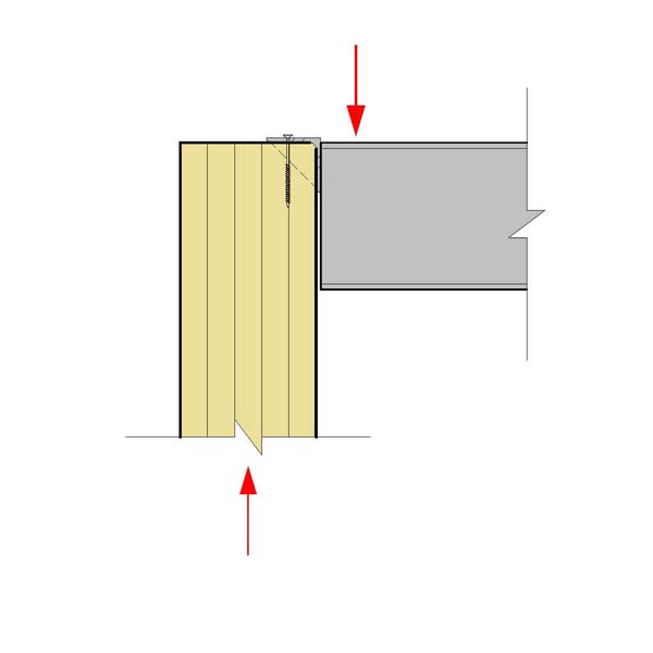 04.B - Beam Bears on Top of Wood Column with Angle