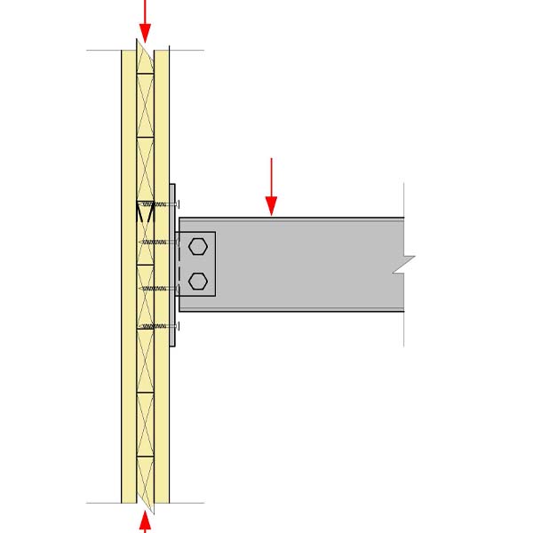 04.B - Beam Supported by Shear Tab - Balloon Framed