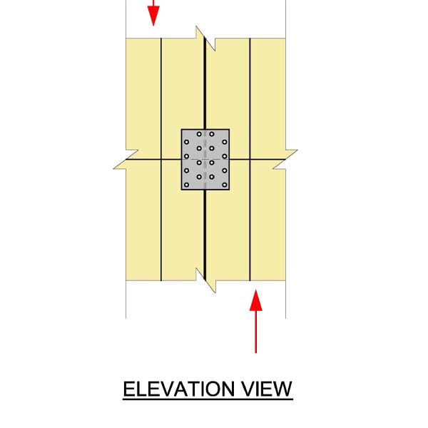 05 - Panels Connect with Steel Plate - Vertical Splice