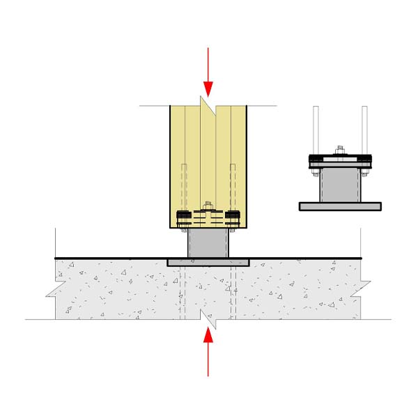 06 - Column Bears with Adjustable Standoff Base