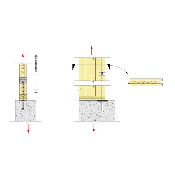 07 Panel Holdown with Multi-story Rod System