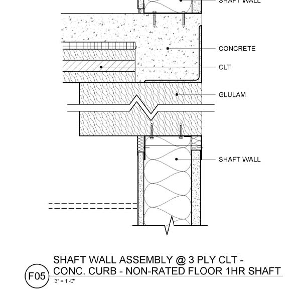 19-5-SHAFT-WALL-ASSEMBLY-@-3-PLY-CLT---CONC.-CURB---NON-RATED-FLOOR-1HR-SHAFT