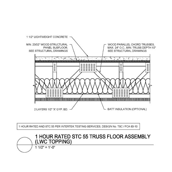 AF16-1HourSTC55FloorTrussLWC