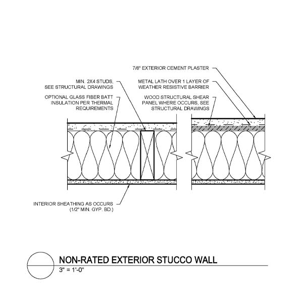 AW01-NonRatedExteriorStuccoWall