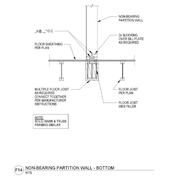 F14 - NON-BEARING PARTITION WALL - BOTTOM