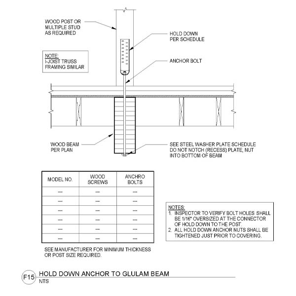 Hold Down Anchor to Glulam Beam - WoodWorks | Wood Products Council