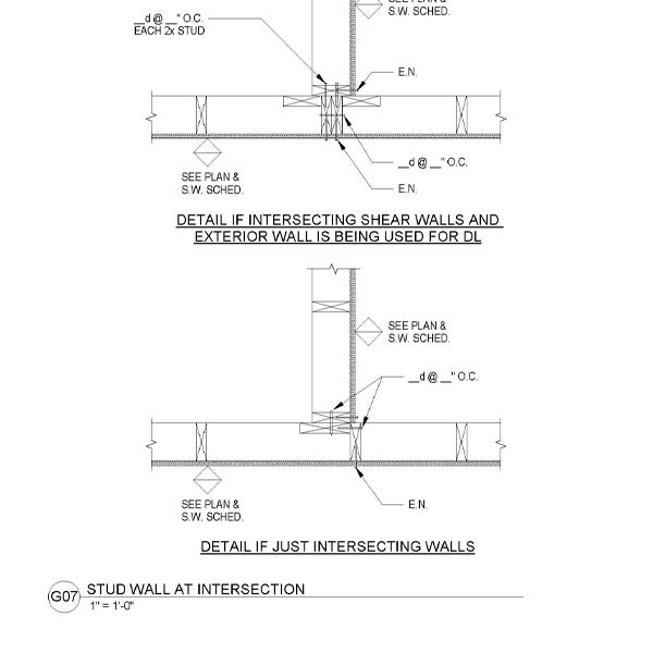 G07 - STUD WALL AT INTERSECTION