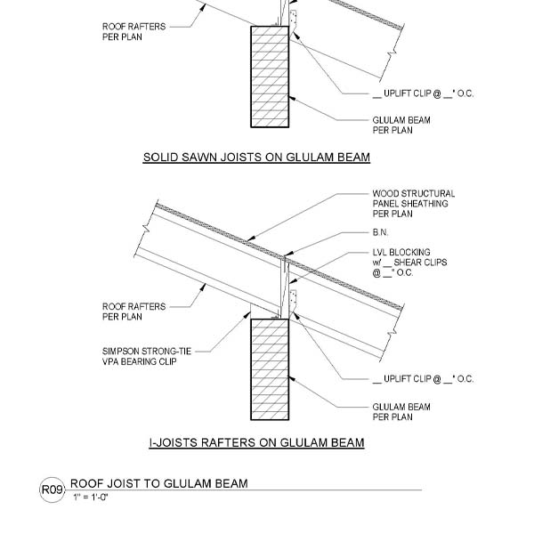 Roof Joists to Glulam Beam - WoodWorks | Wood Products Council