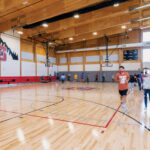 Santiam Gym showing mass timber structural elements
