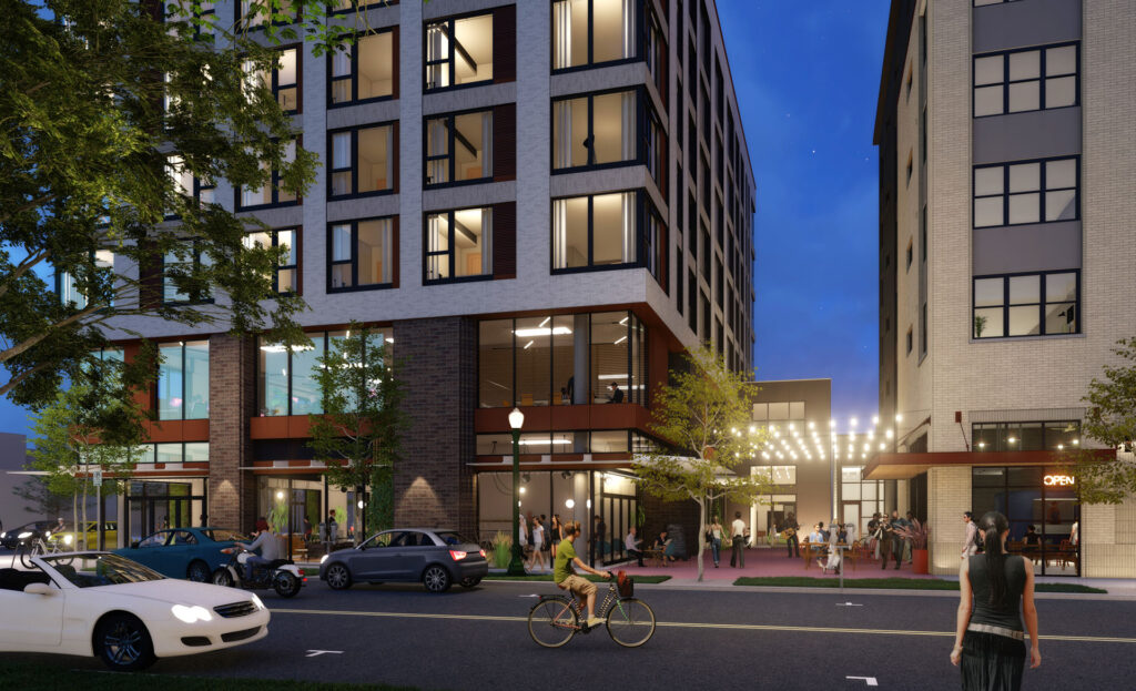 Thomas Logan evening courtyard view