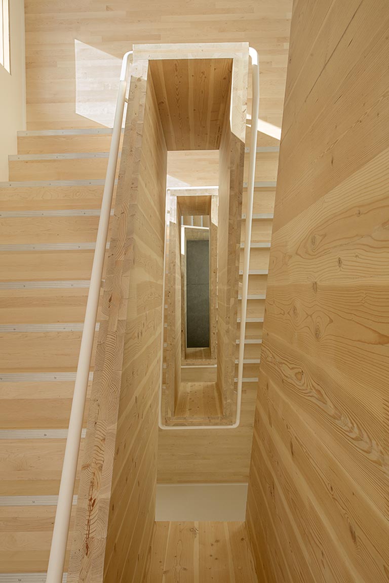 Albina Yard wood staircase