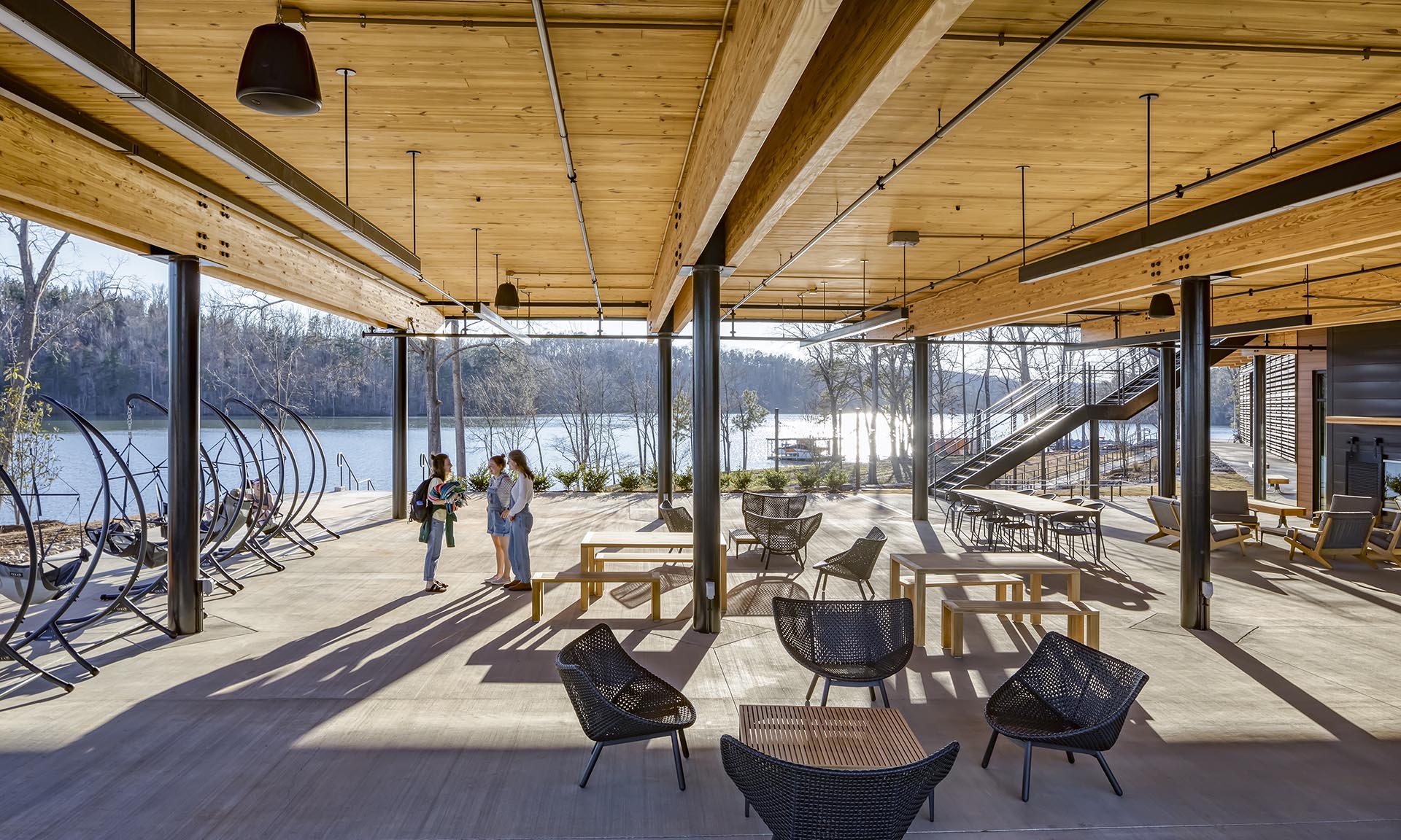 Andy Quattlebaum outside under wood overhang