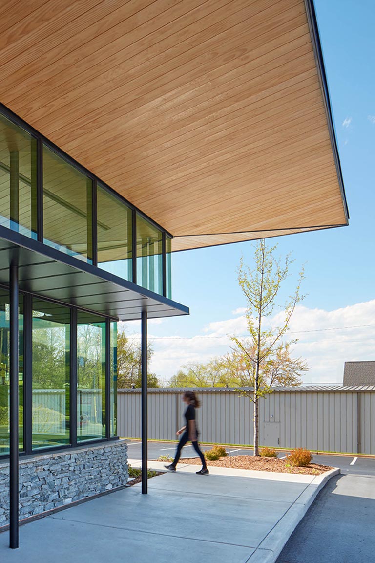 Blue Ridge Orthodontics woman walking outside