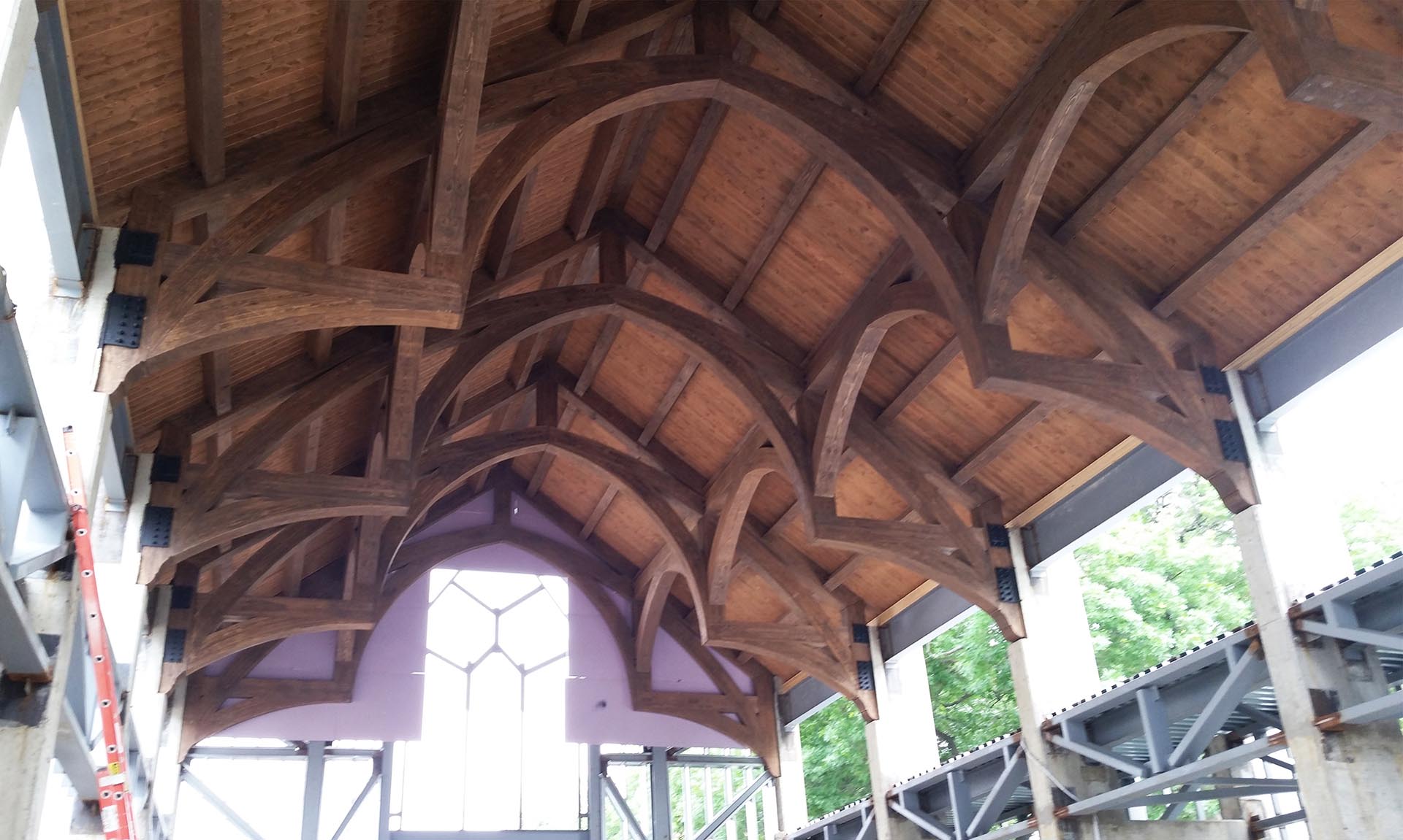 Church of the Incarnation Chapel Addition roof trusses