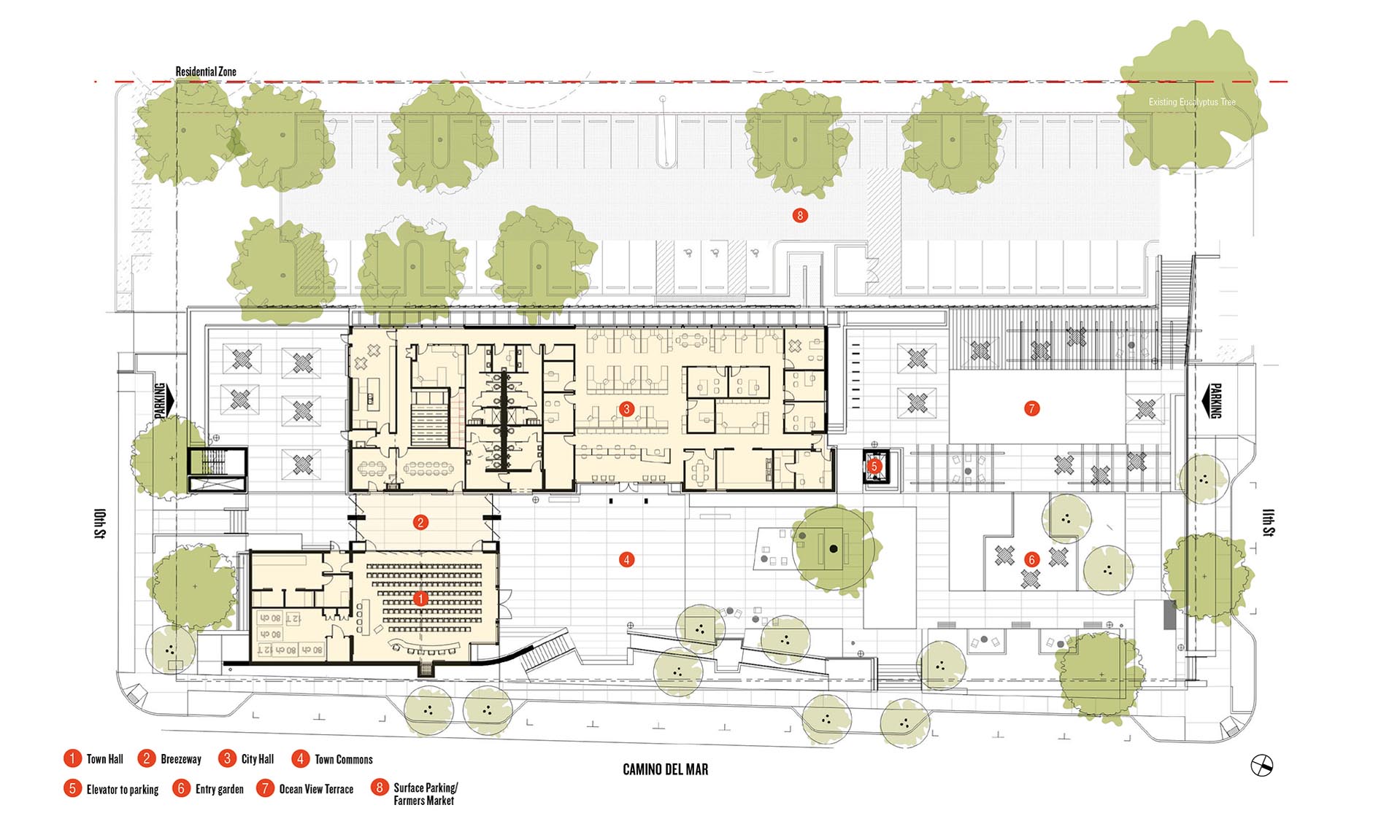 Del Mar Civic Center drawing