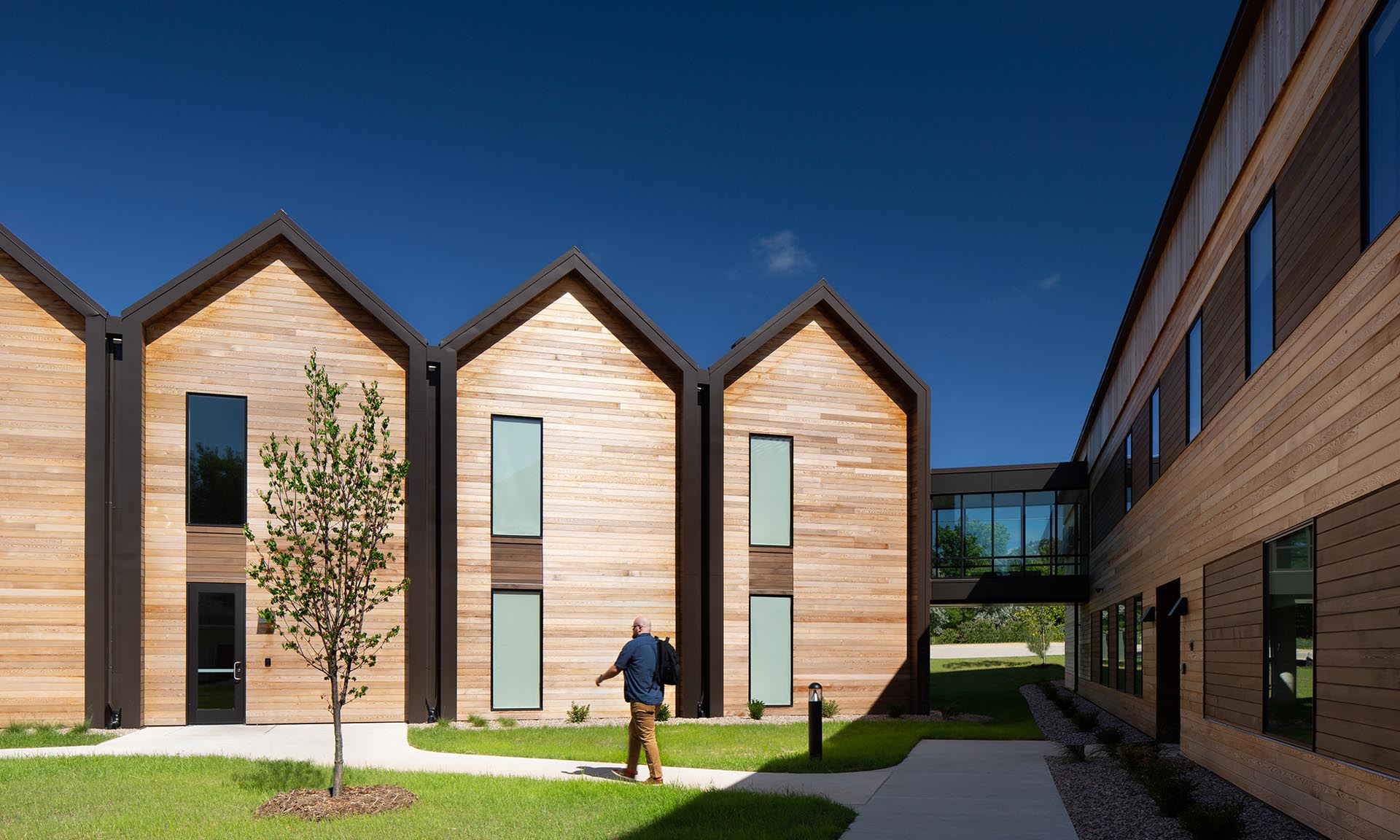 Freedom house exterior with skyway