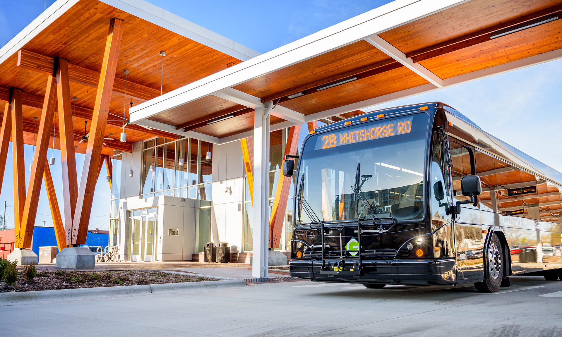 GK Butterfield Transportation Center with bus