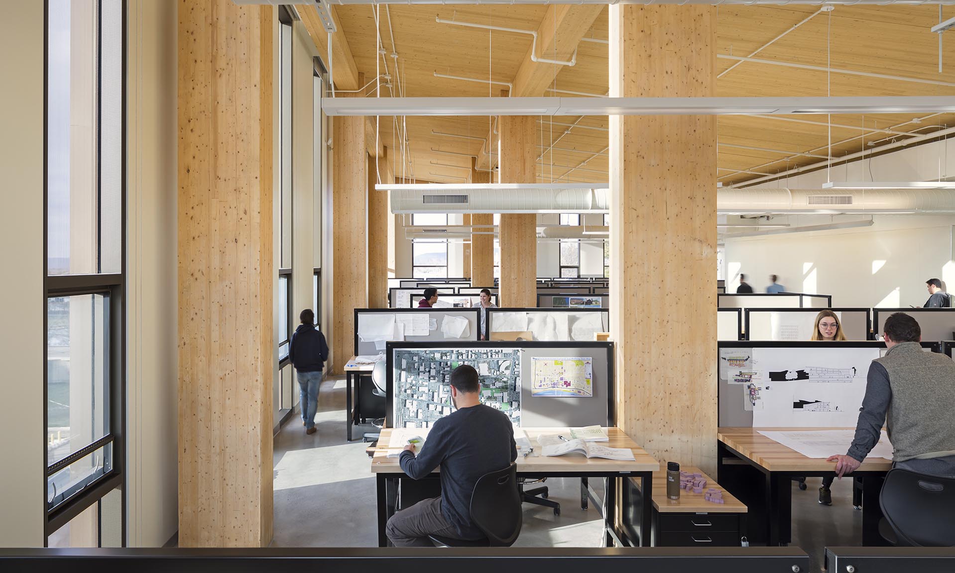 John W. Olver Design Building at UMass Amherst interior office