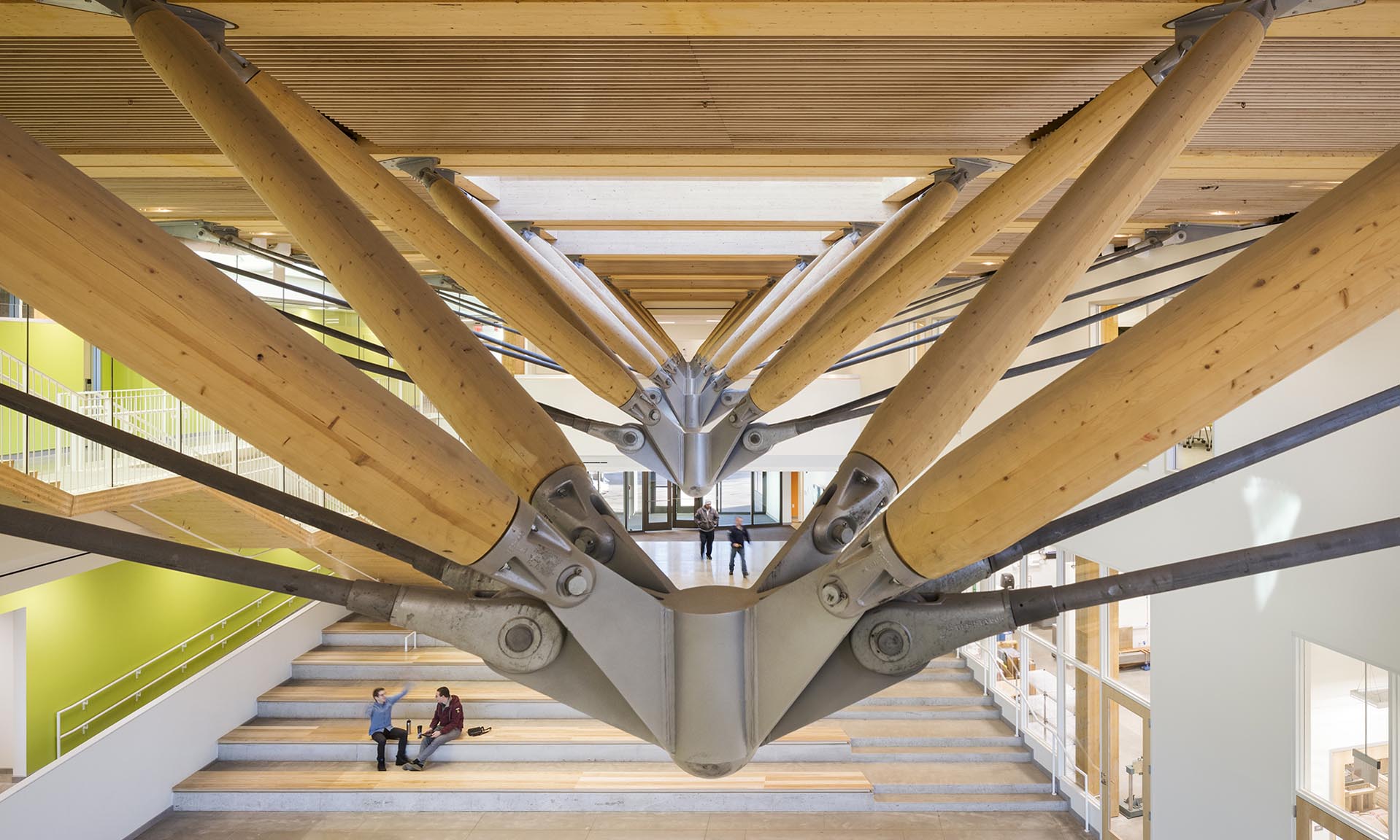 John W. Olver Design Building at UMass Amherst zipper truss system