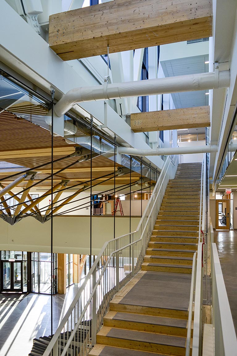 John W. Olver Design Building at UMass Amherst staircase