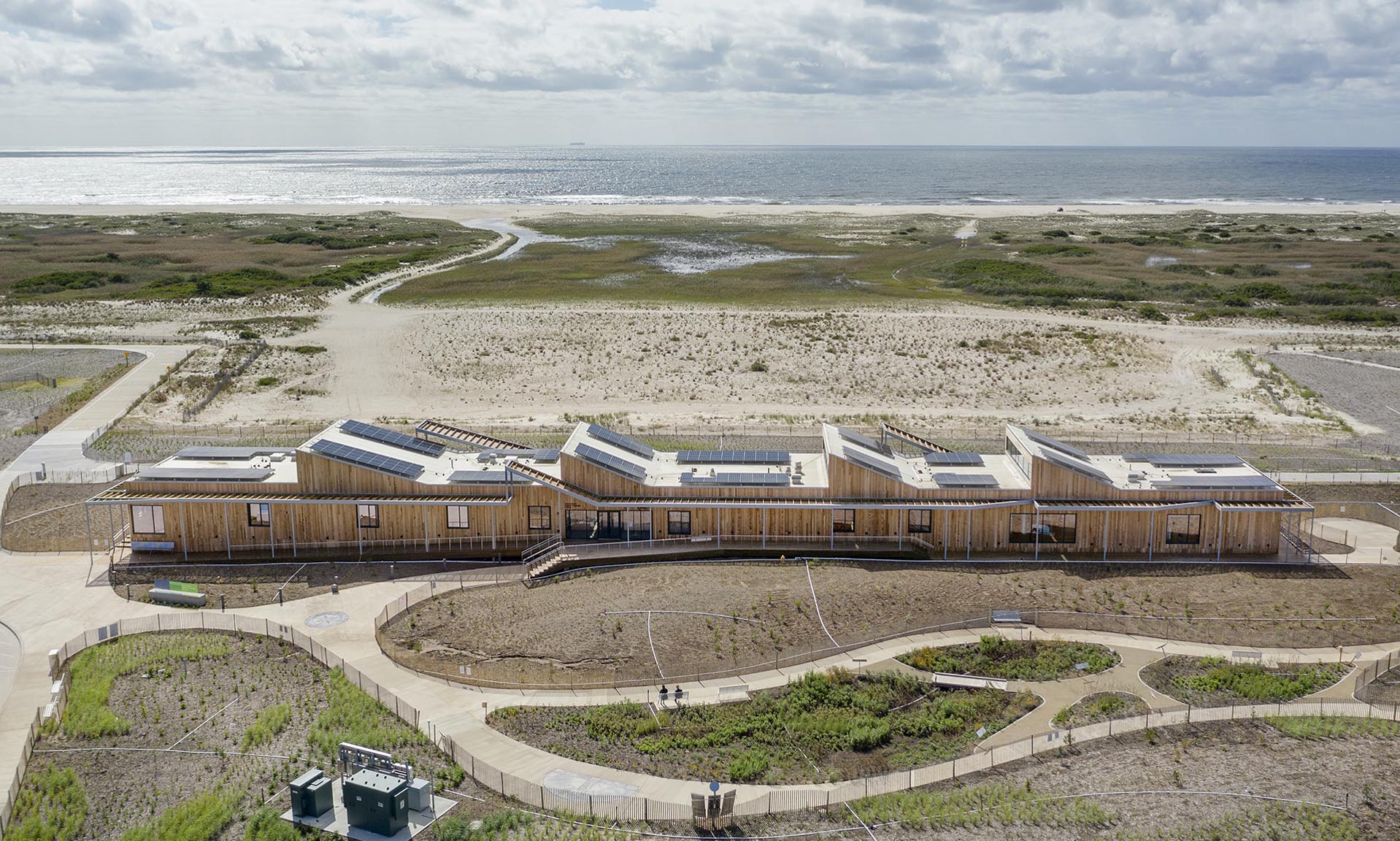 Jones Beach Energy & Nature Center exterior view from top