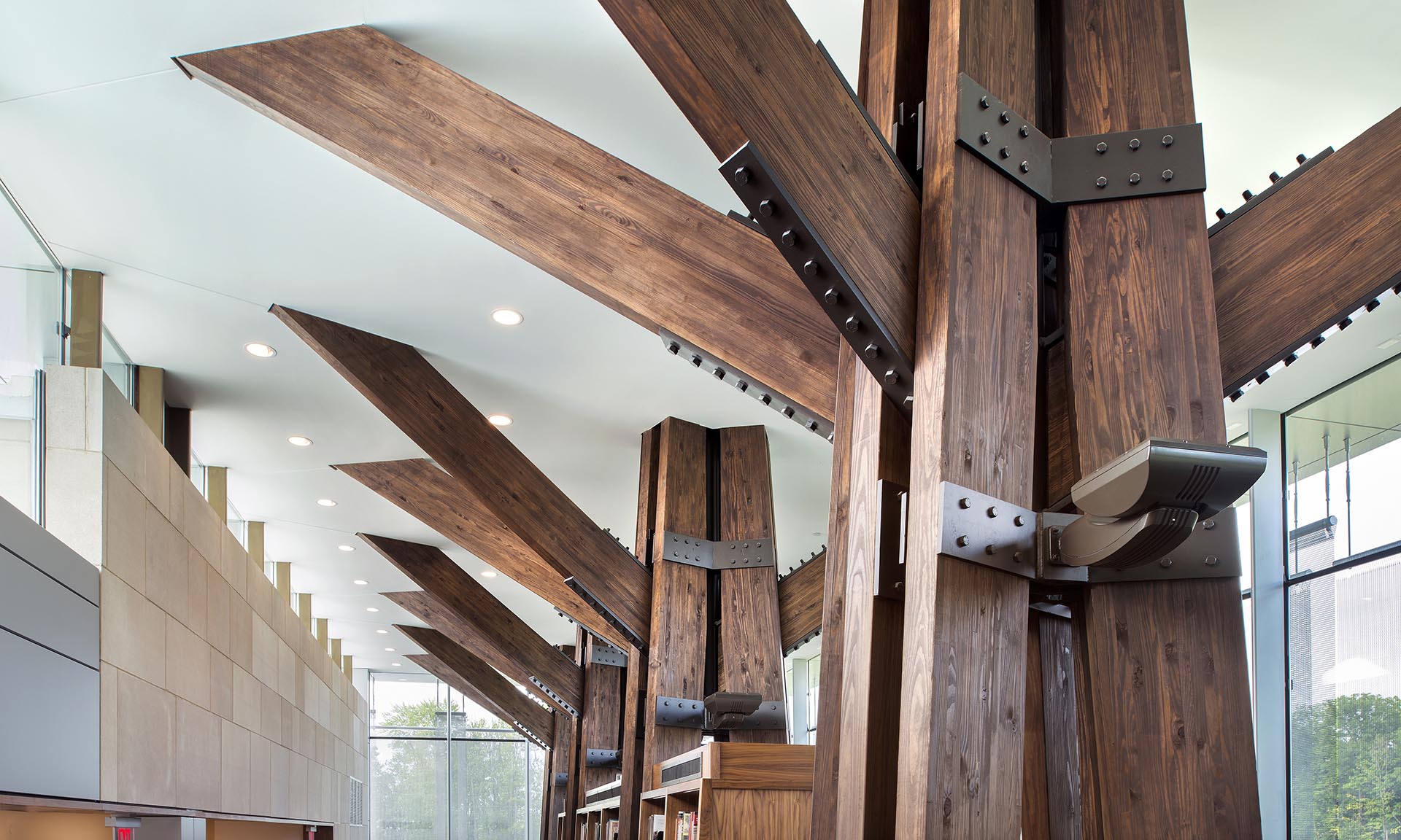 Liberty Fund Corporate Headquarters wood beams