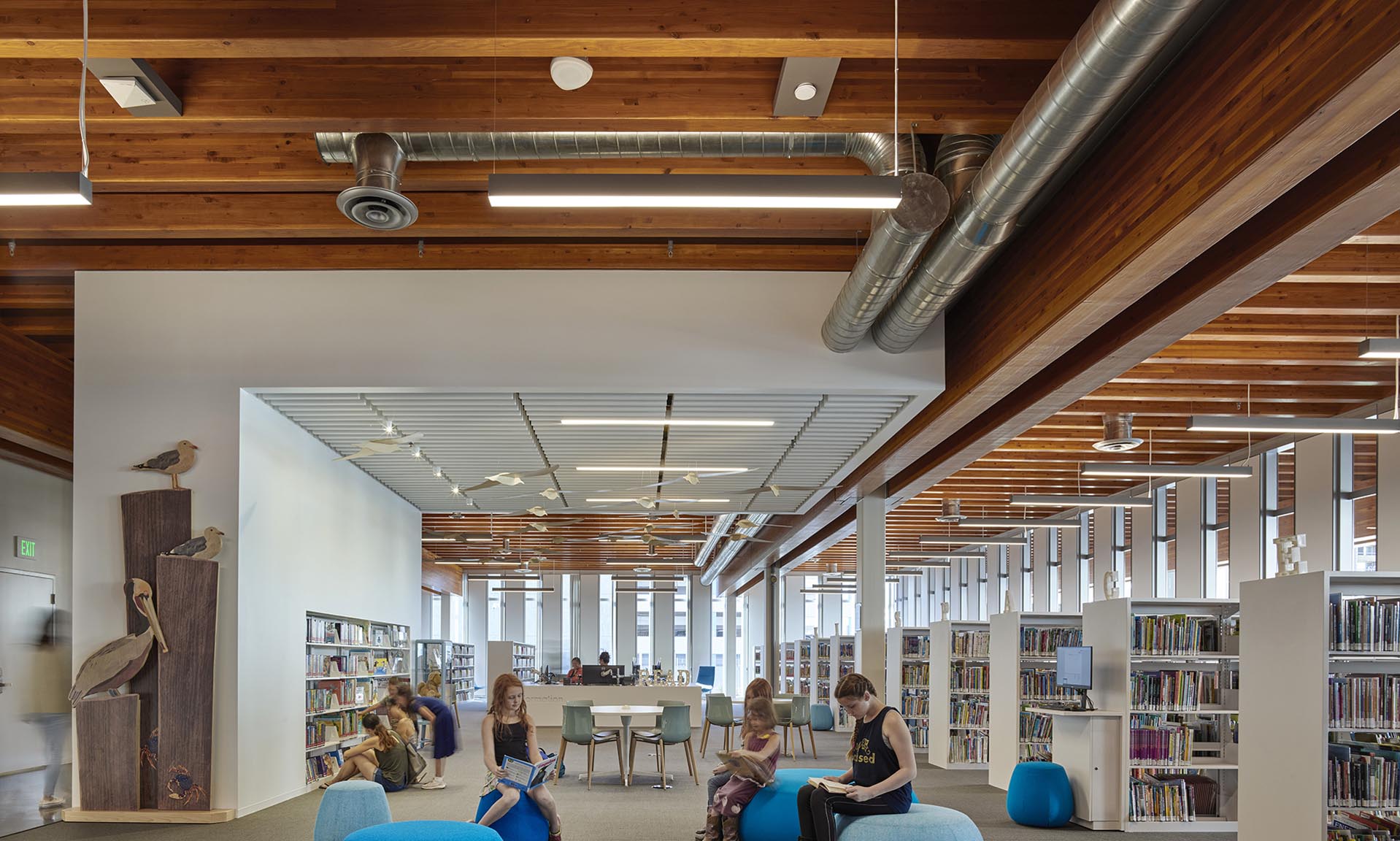 Long Beach Civic Center library interior