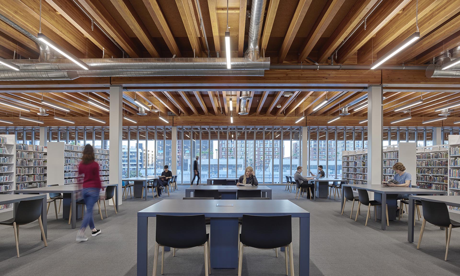 Long Beach Civic Center library interior