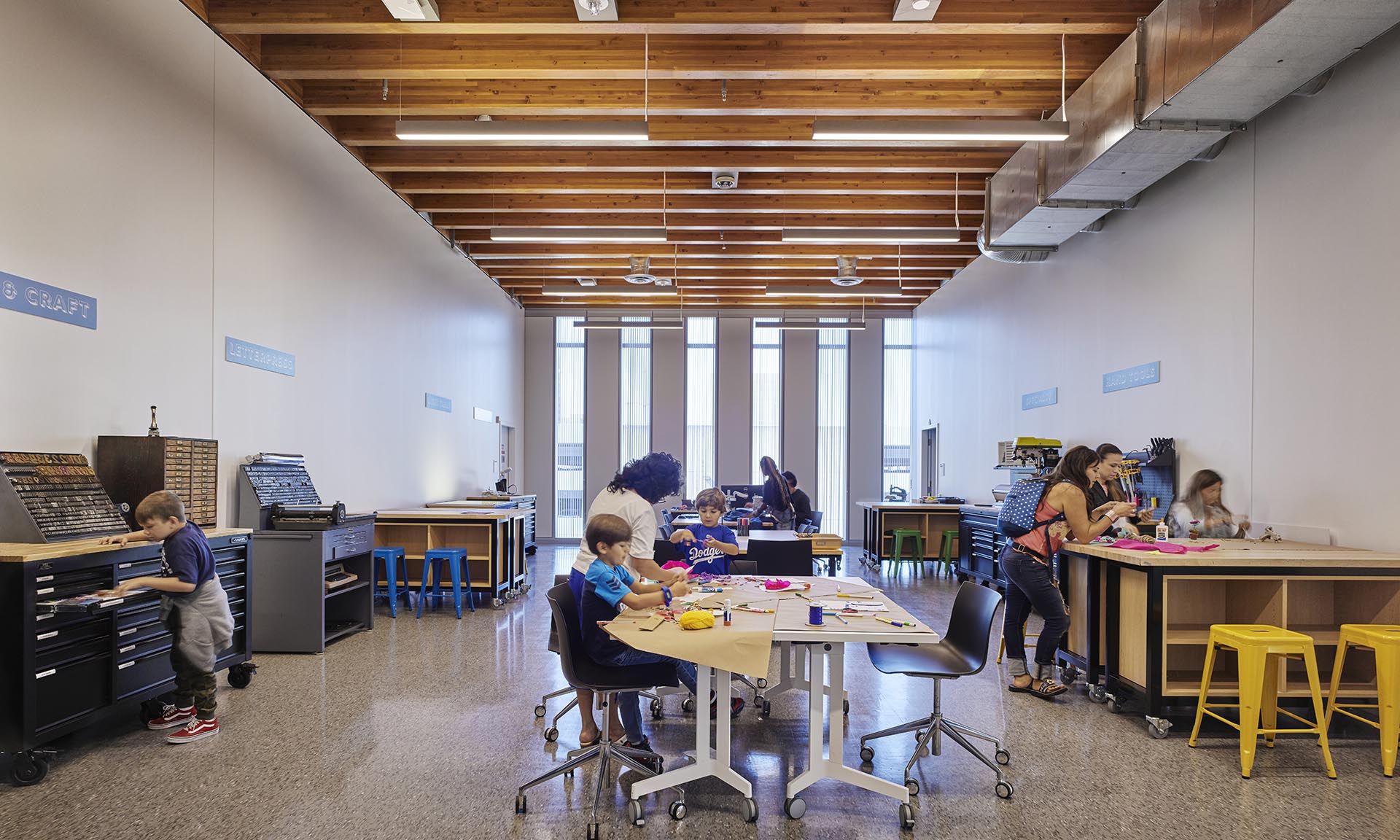 Long Beach Civic Center library interior