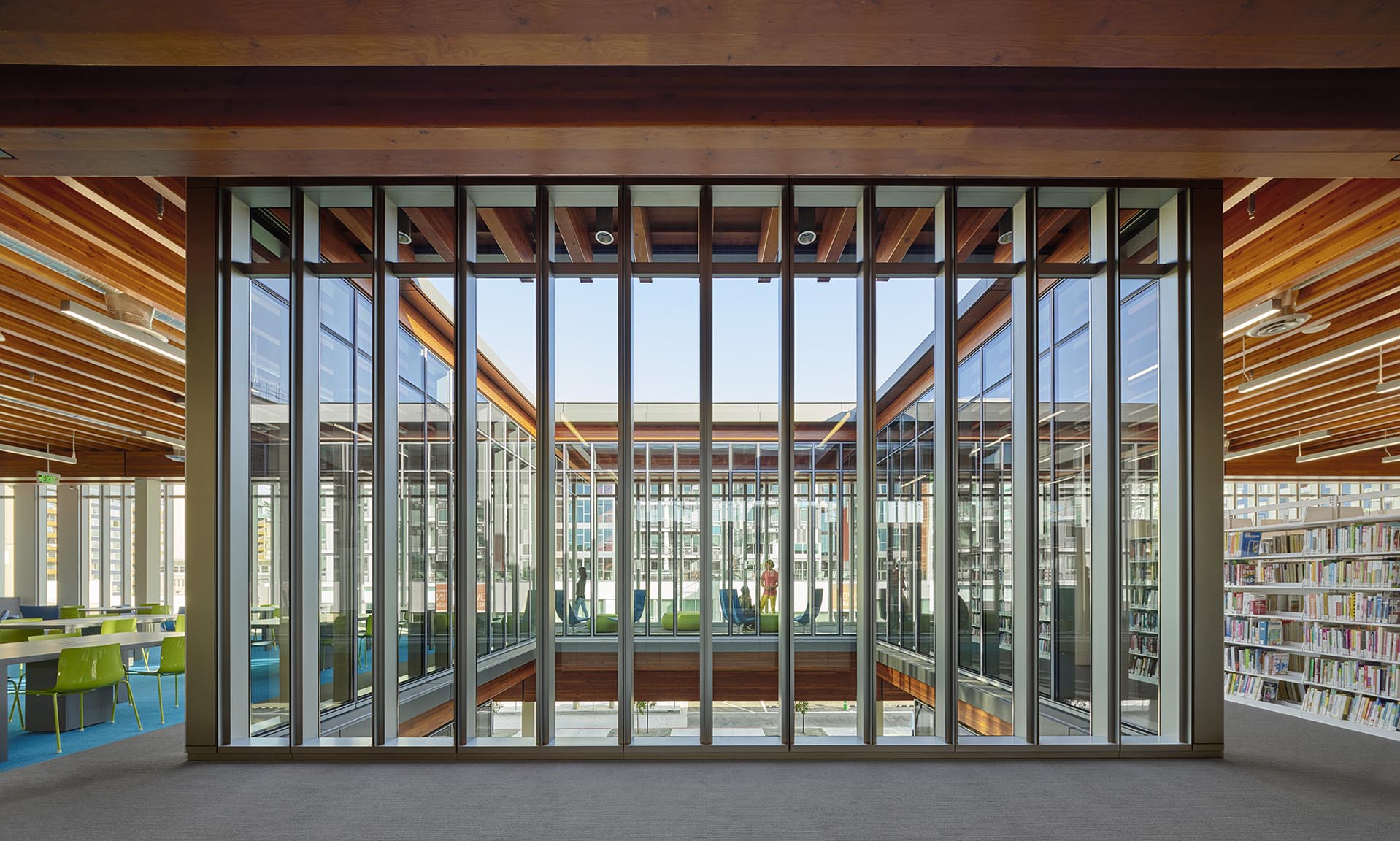 Long Beach Civic Center library interior