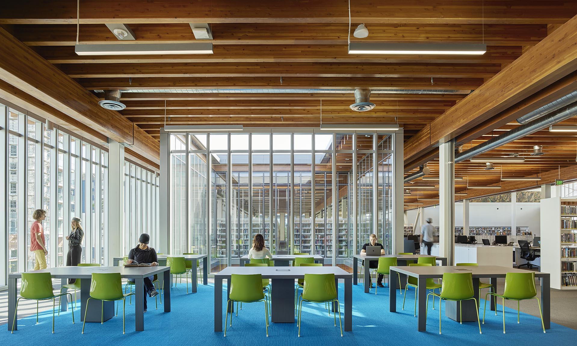 Long Beach Civic Center library interior