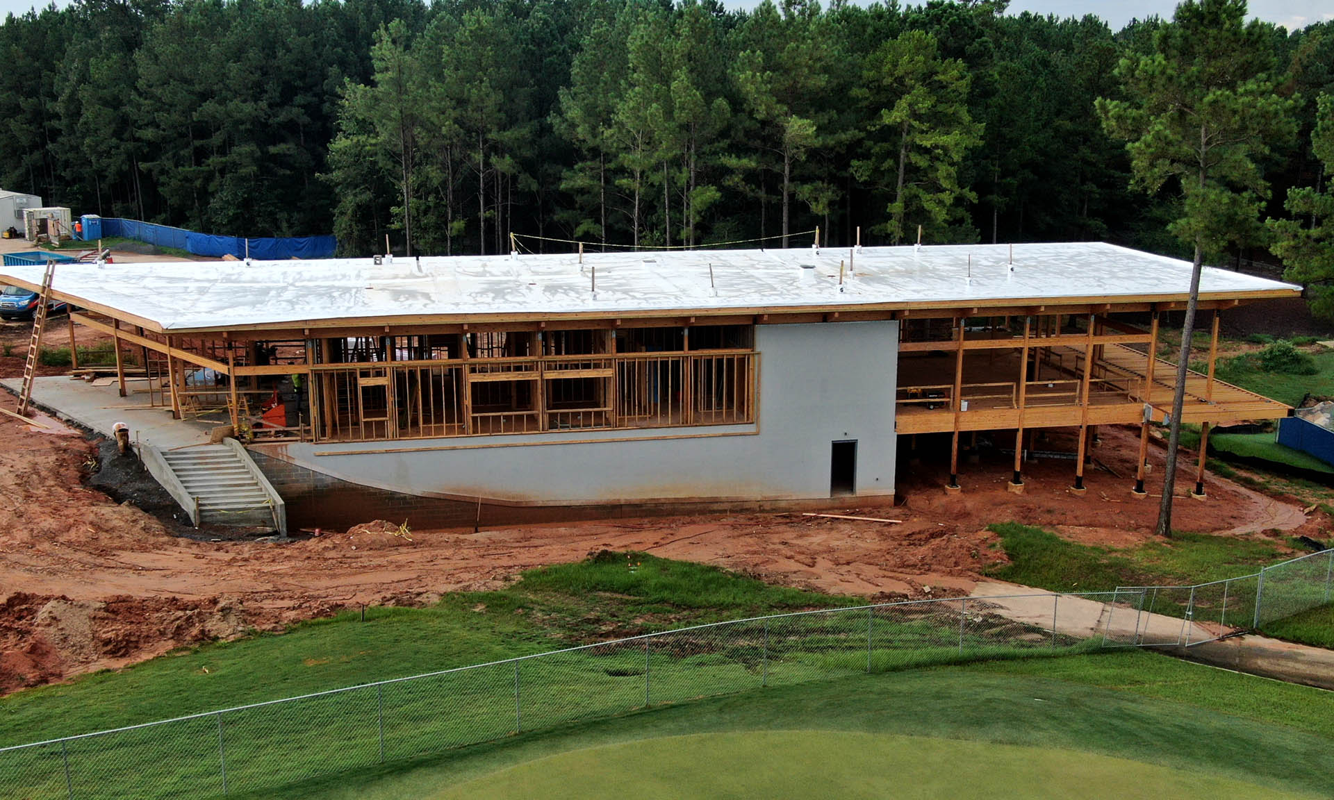 Mystic Creek Clubhouse exterior under construction