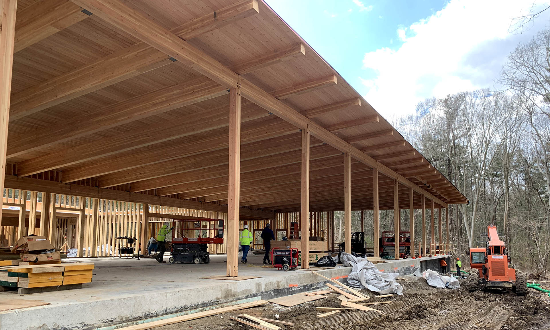 Norwell Public Library under construction