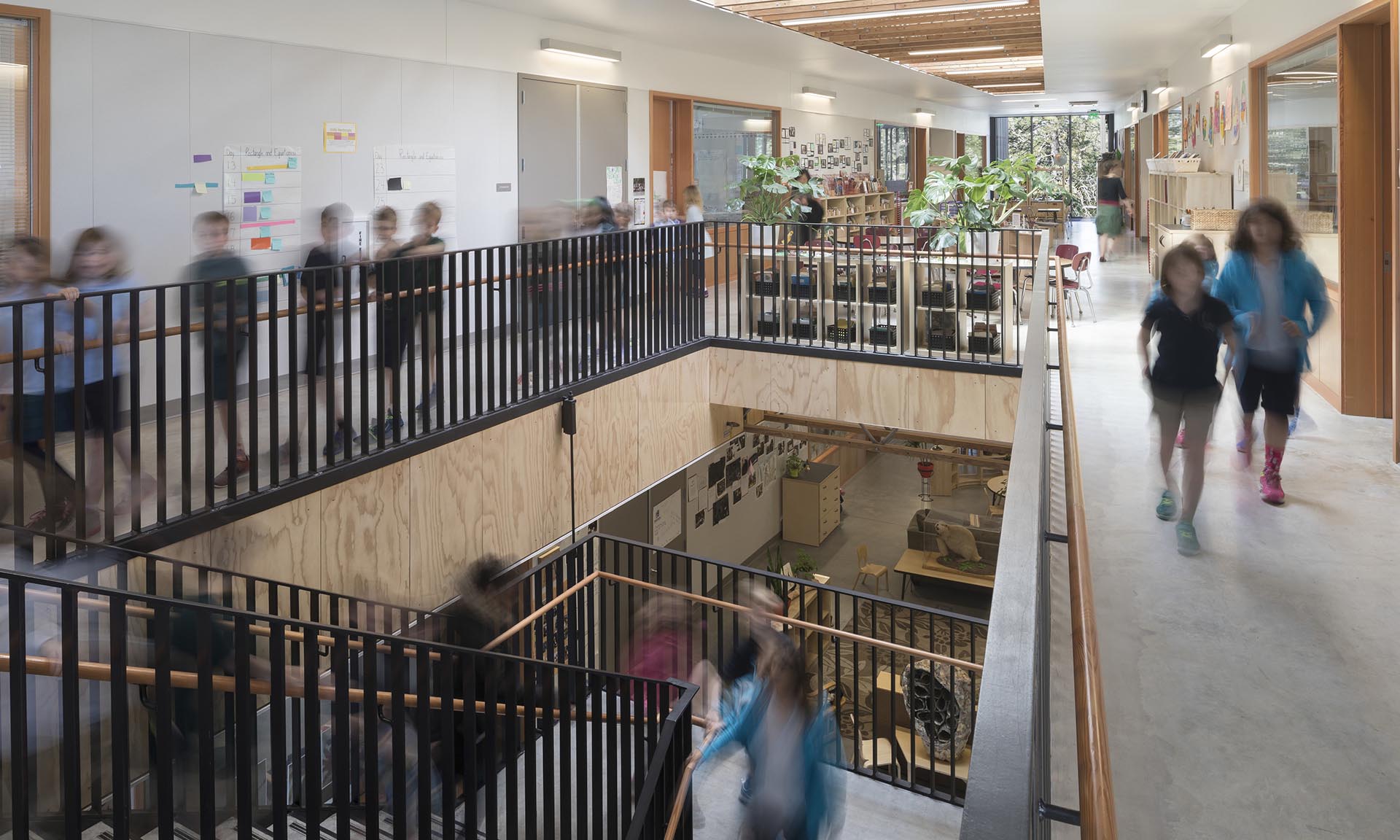 Oregon Episcopal School students upper level and stairs