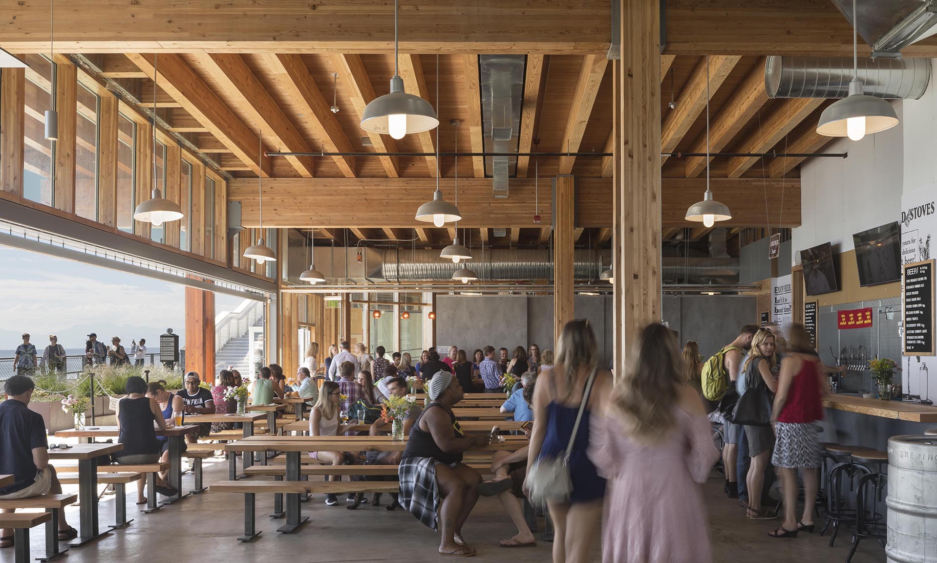 Pike Place Marketfront dining area