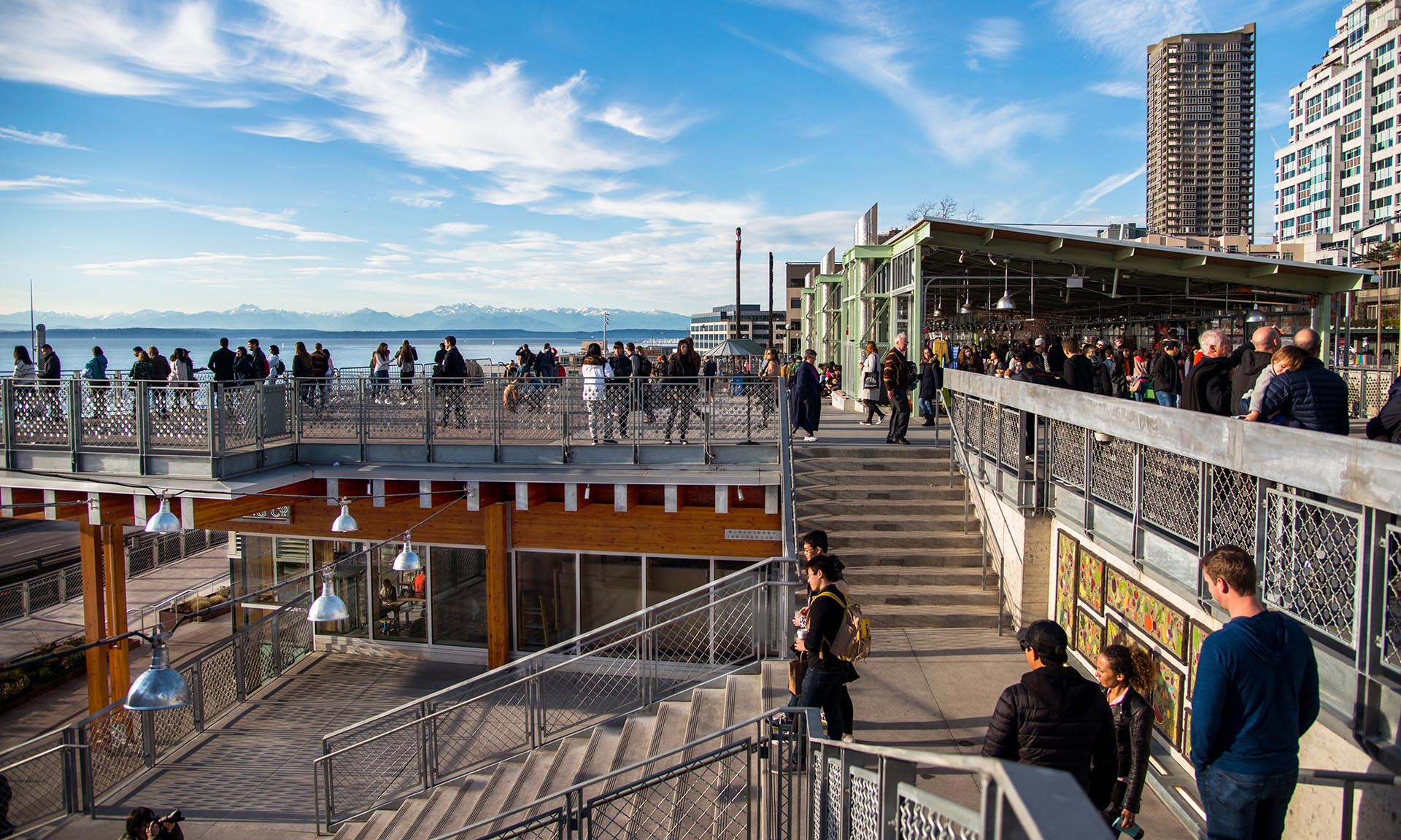 Pike Place Marketfront outdoor deck