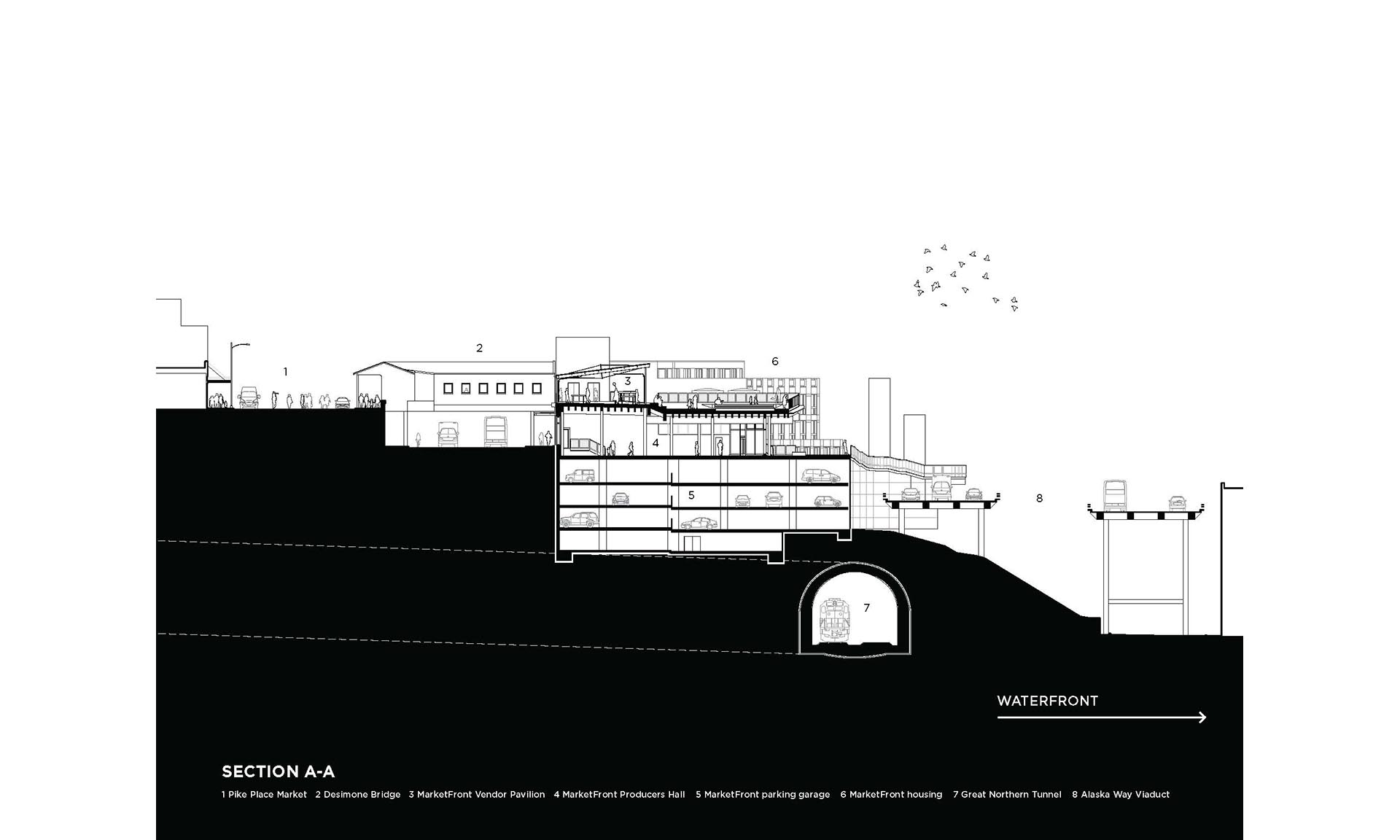 Pike Place Marketfront drawing