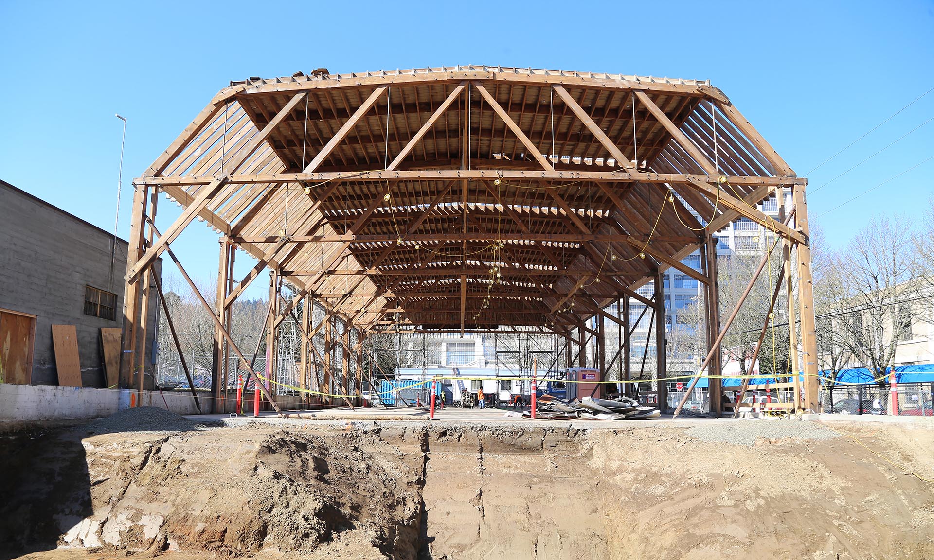 Redfox Commons exterior under construction