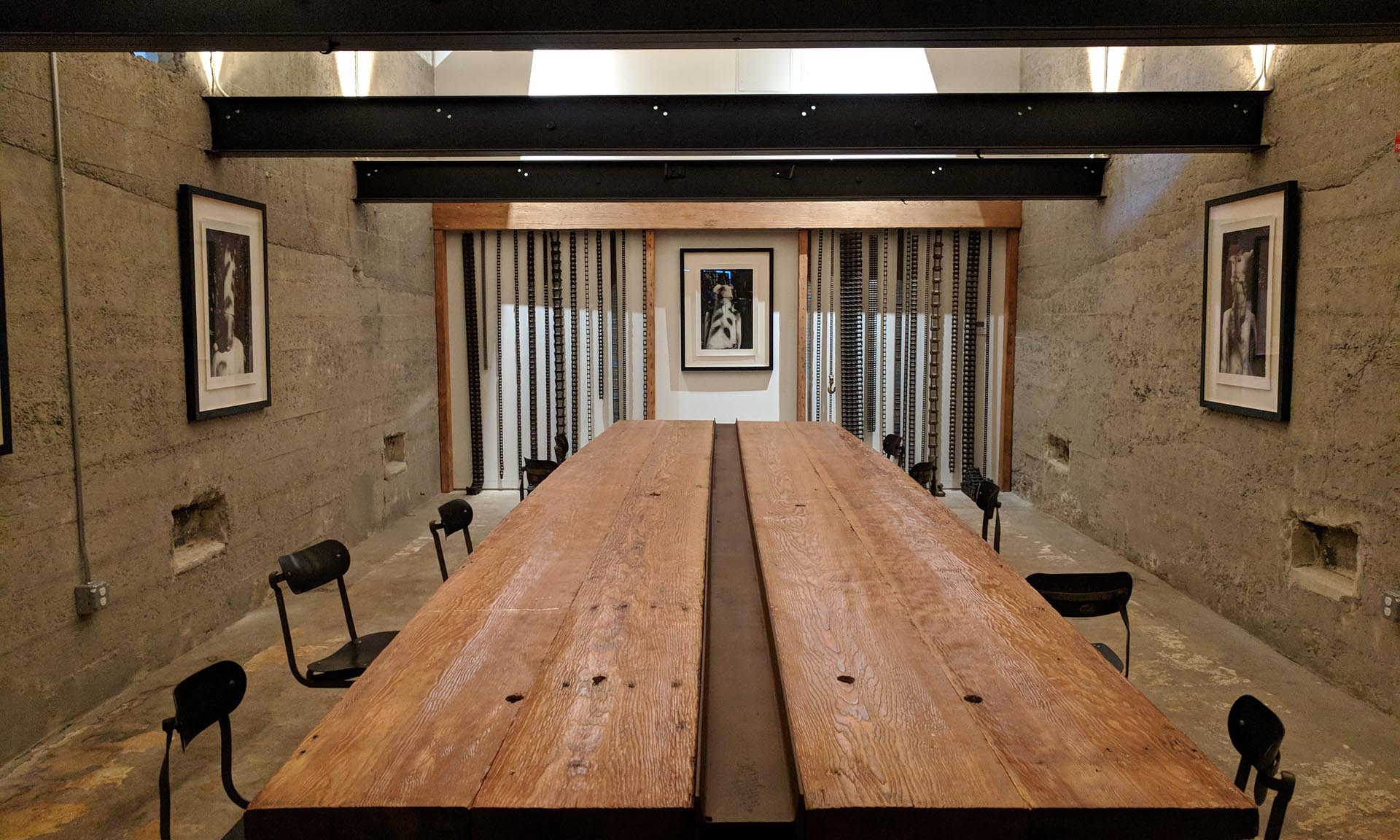 Savage and Cooke Distillery conference room with wood table