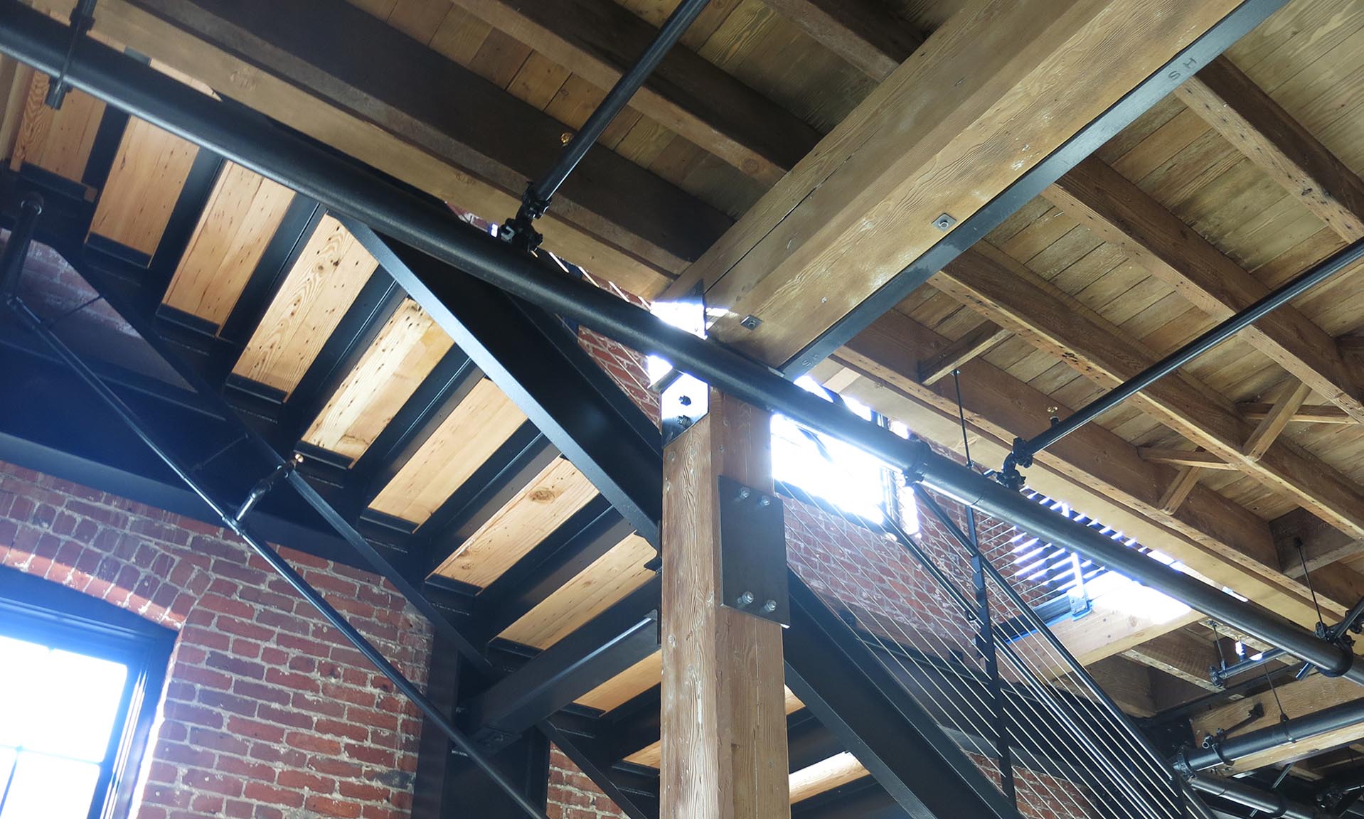 Savage and Cooke Distillery ceiling stairs and joists